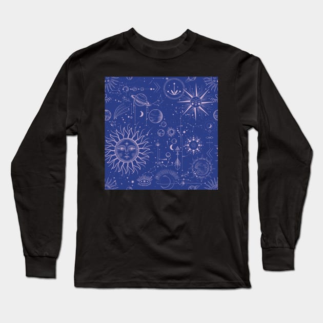 Celestial Sun and Moon Long Sleeve T-Shirt by ontheoutside